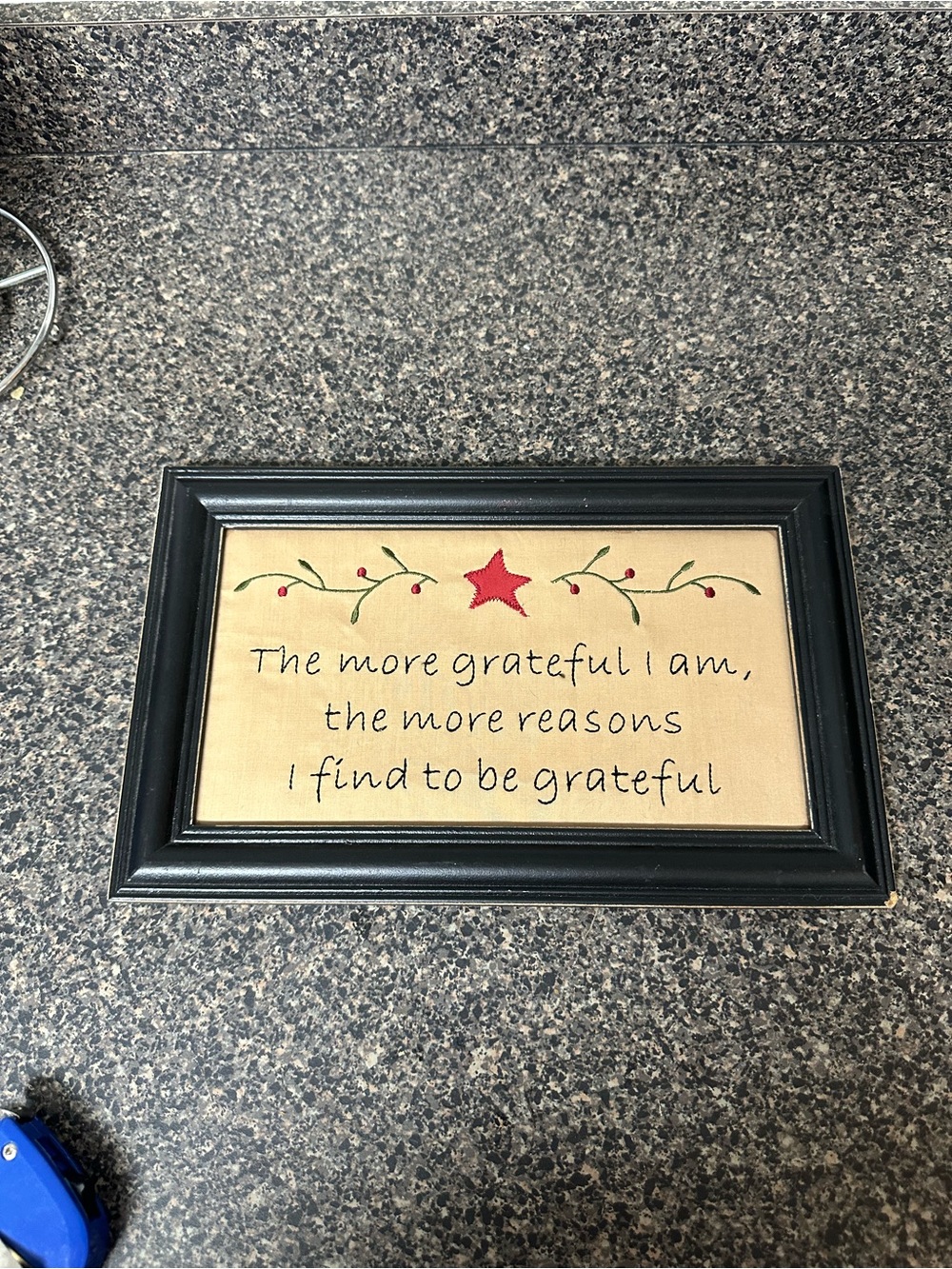 Framed Art Embroidery Distressed Cottage Wall Sign